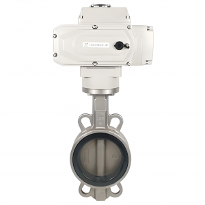 对夹式电动蝶阀D971X-16P DN80电动阀门装置